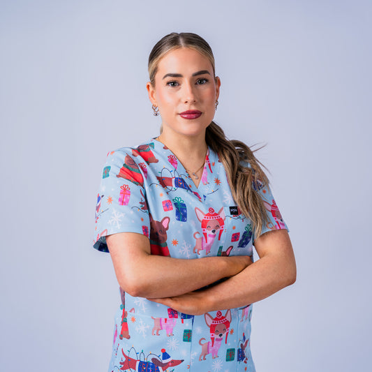 Christmas Pooches Scrub Set