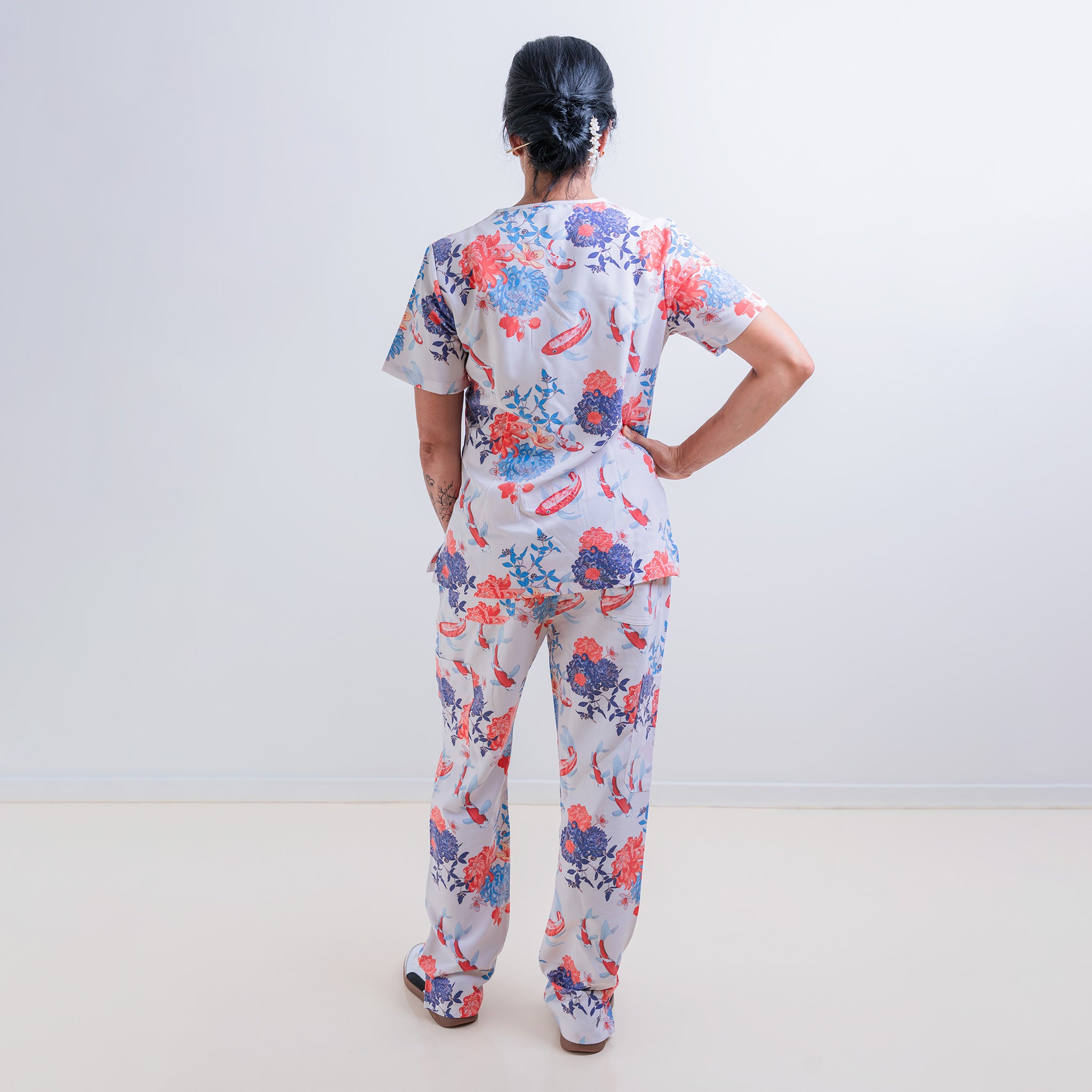 Koi Fish Kimono Scrubs