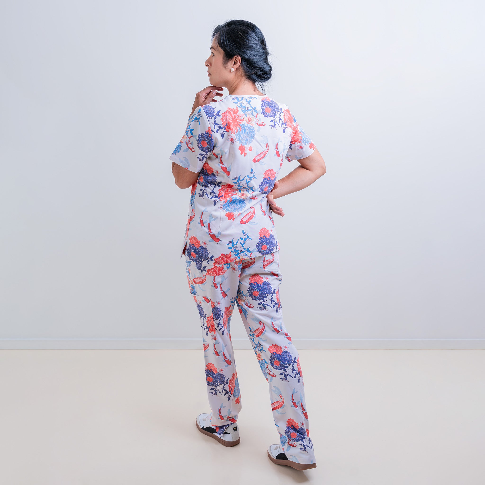 Koi Fish Kimono Scrubs