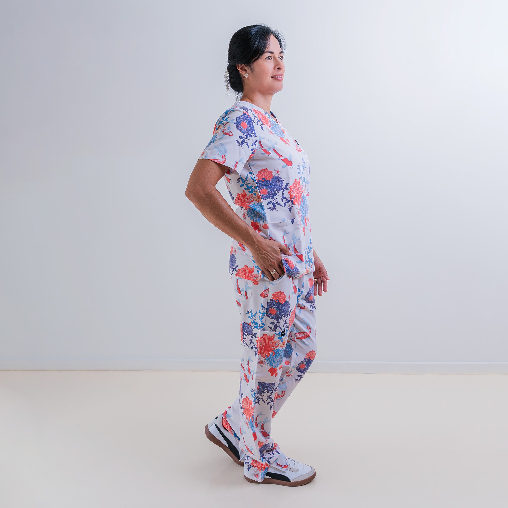 Koi Fish Kimono Scrubs
