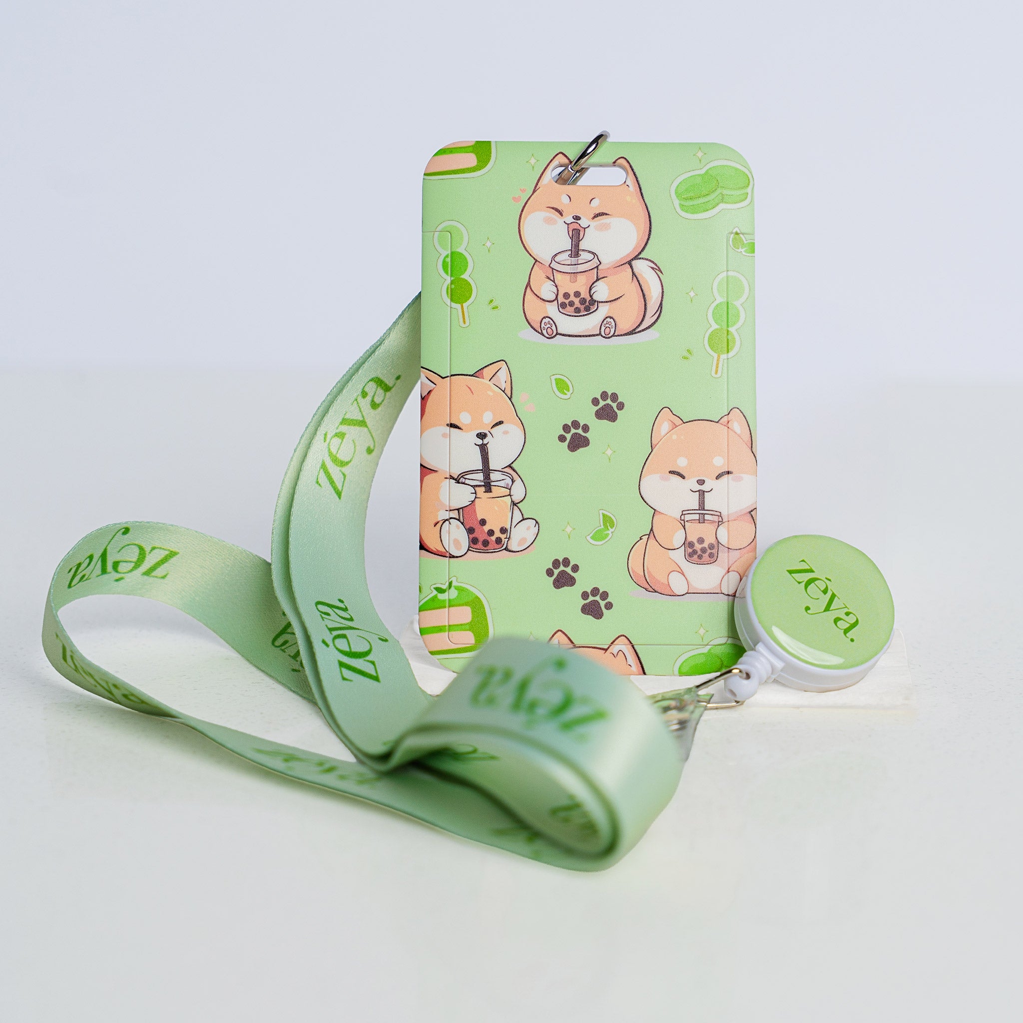 'Matcha Made In Shiba Heaven' ID Card Holder