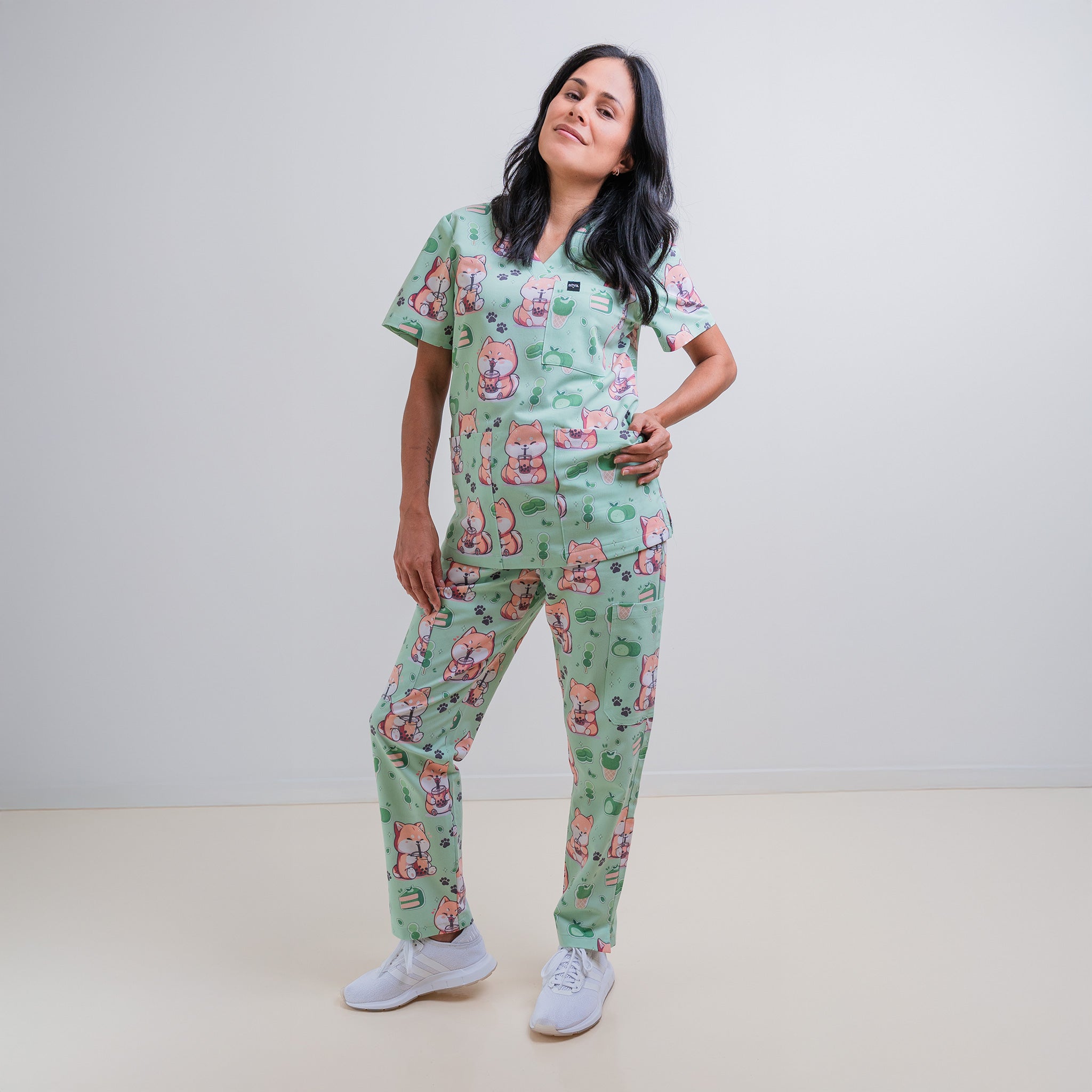 Matcha Made in Shiba Heaven Scrubs