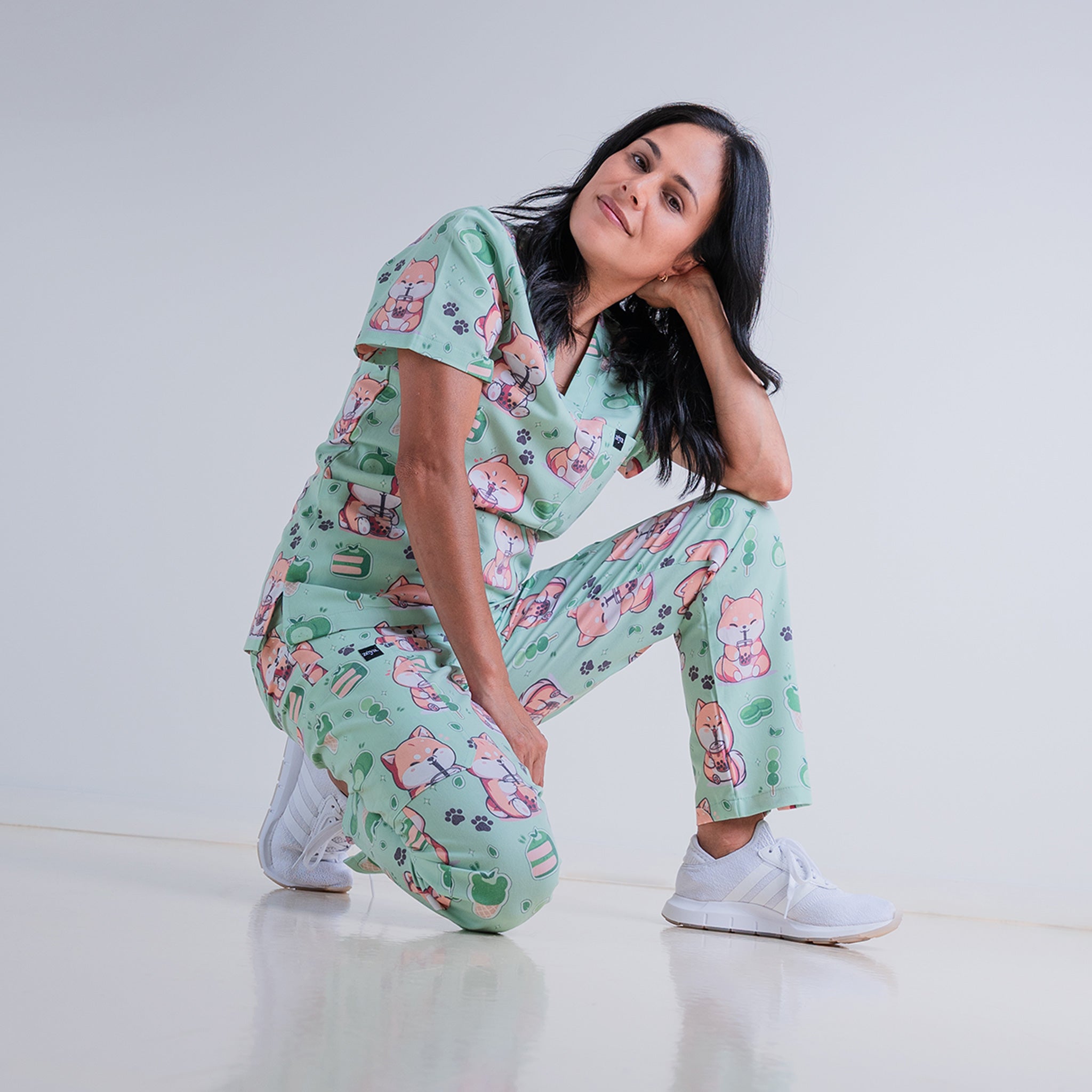 Matcha Made in Shiba Heaven Scrubs