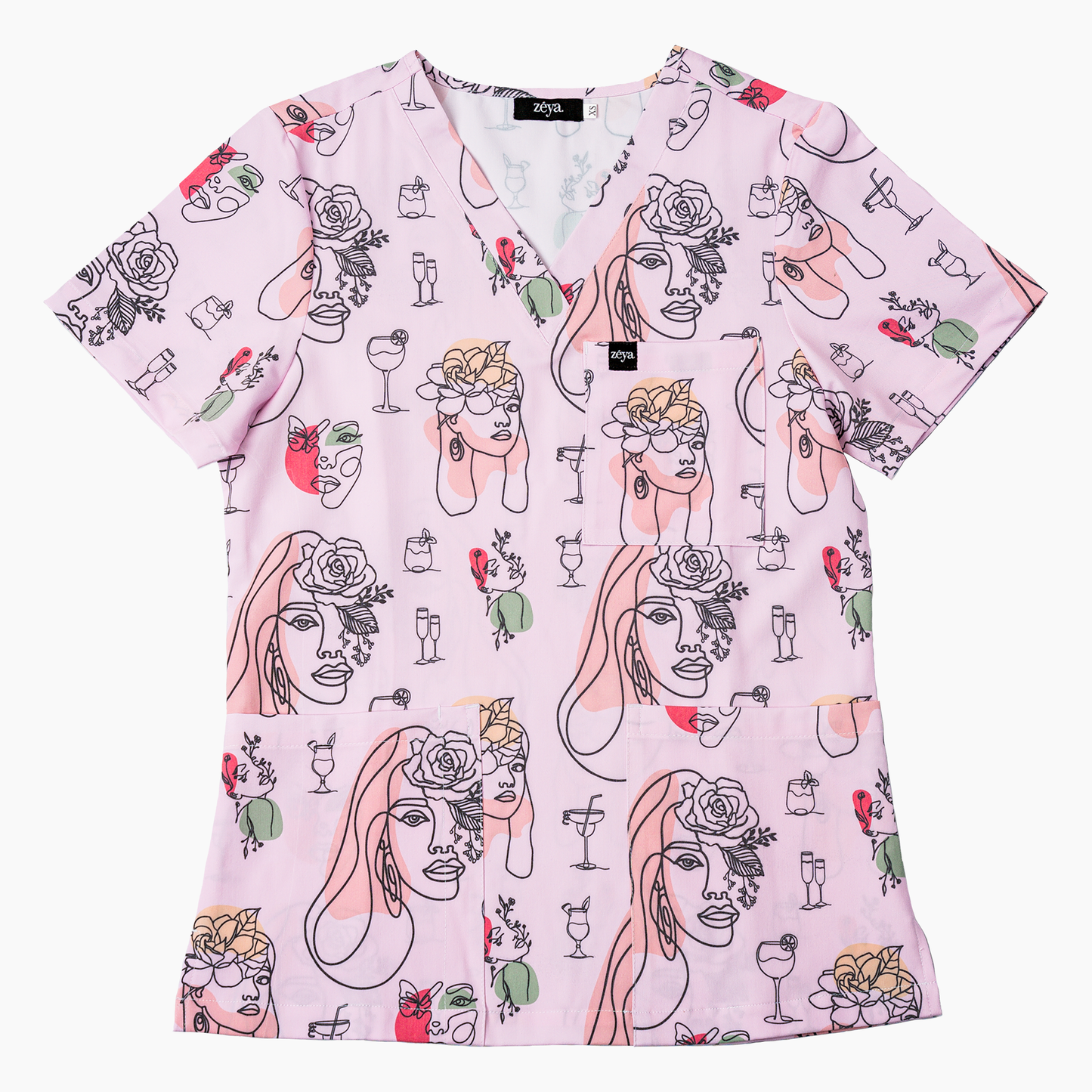 Pink Lady Scrub Set