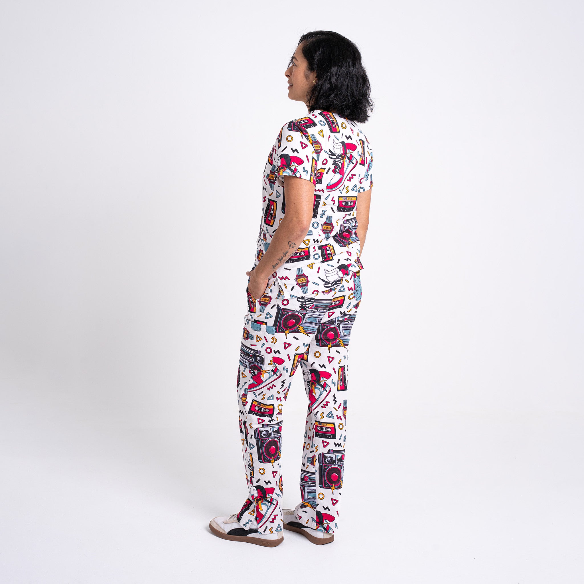 Old-School Cassette Unisex Nursing Scrubs