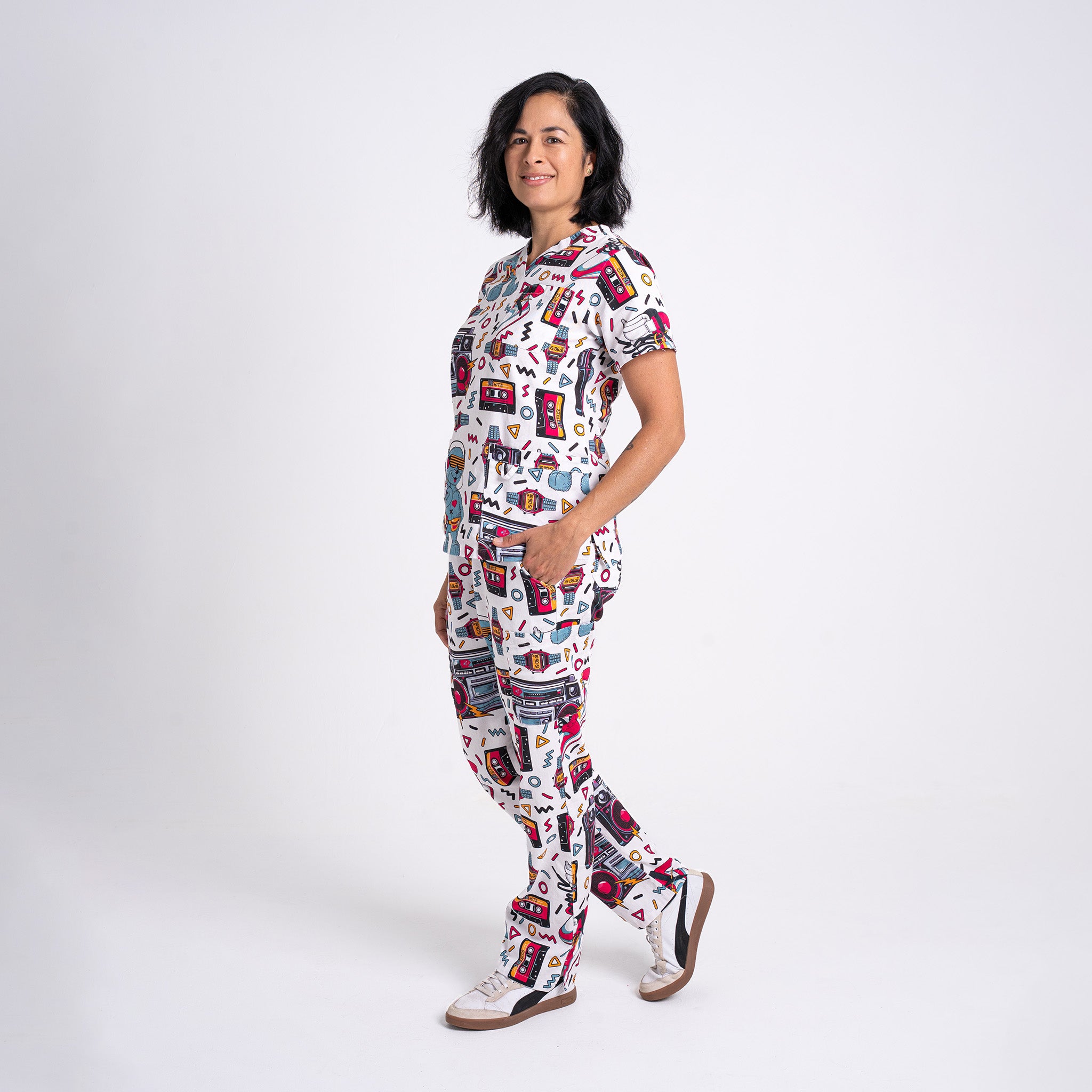 Old-School Cassette Unisex Nursing Scrubs