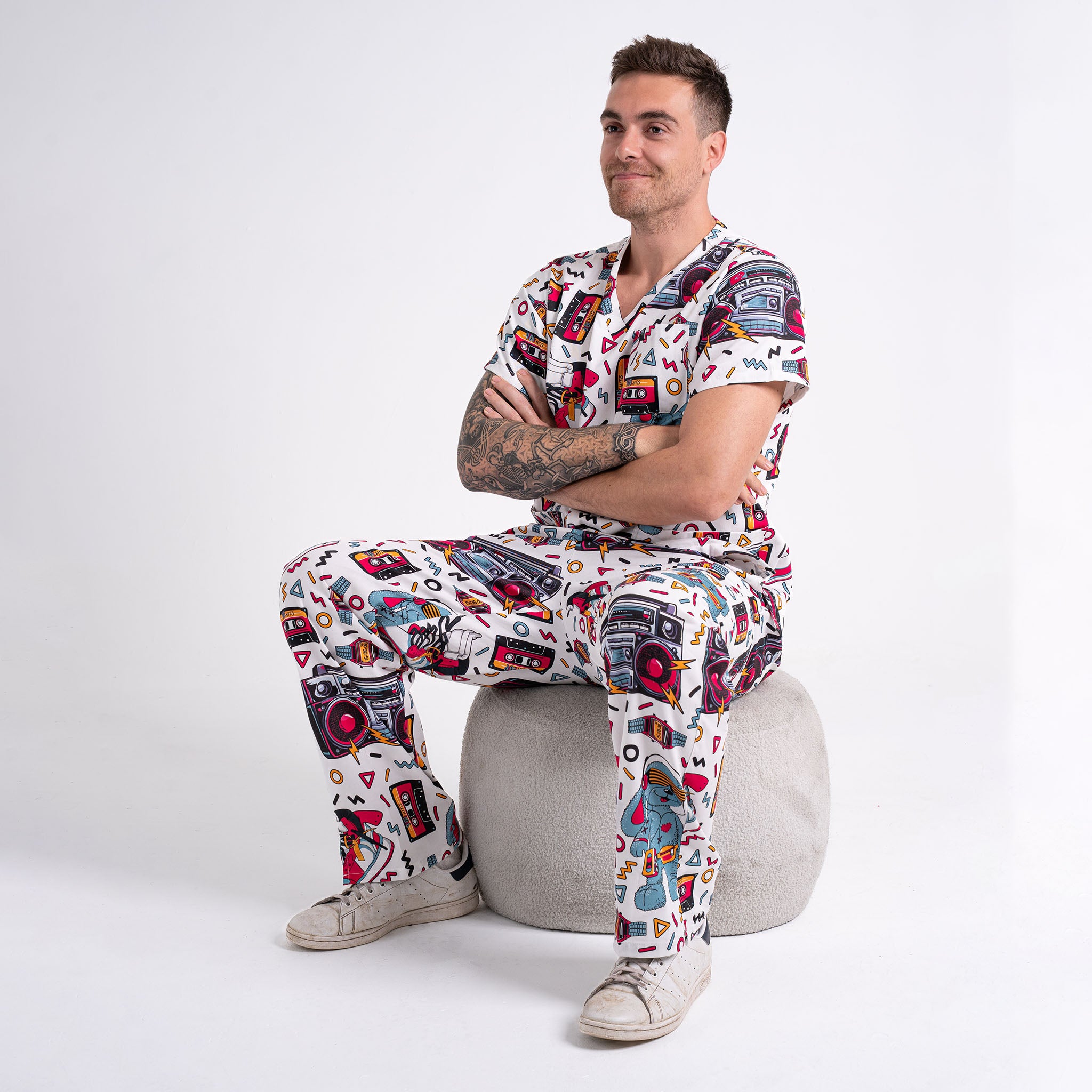 Old-School Cassette Unisex Nursing Scrubs
