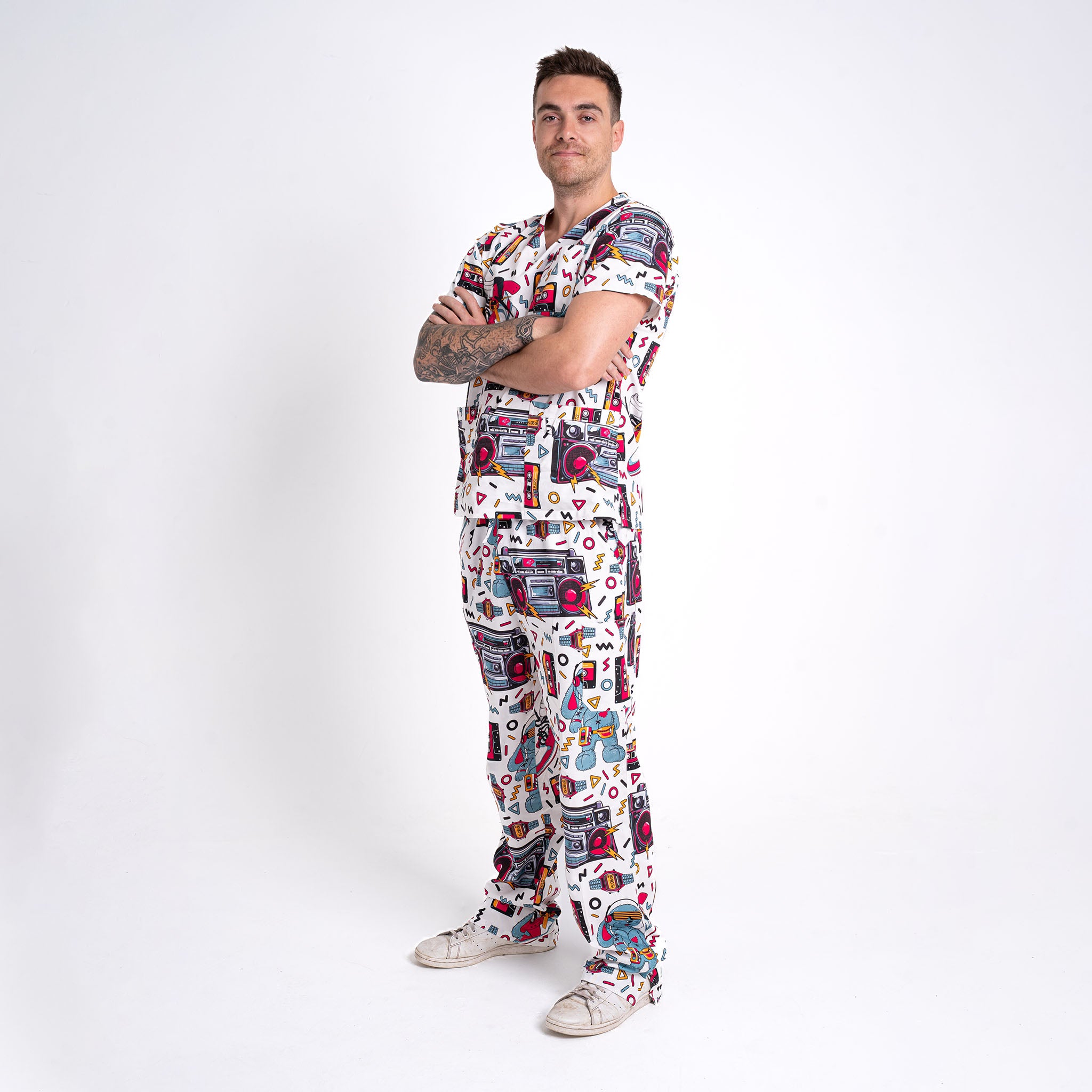 Old-School Cassette Unisex Nursing Scrubs