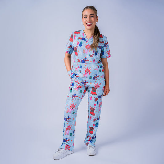 Christmas Pooches Scrub Set