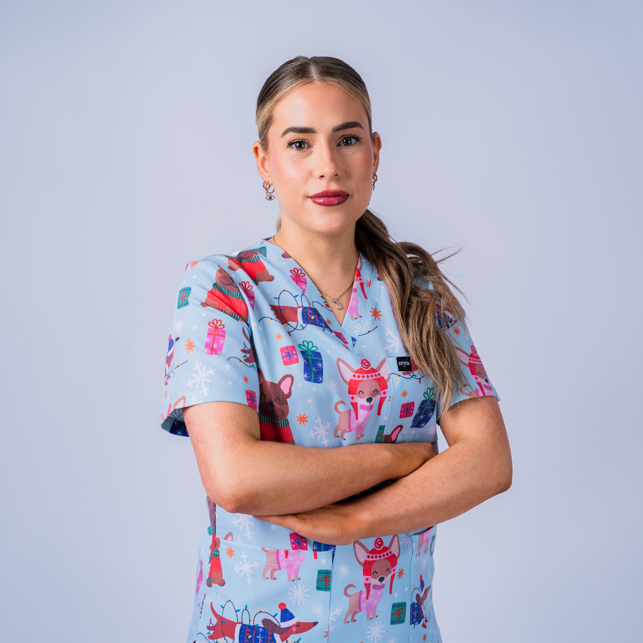 Christmas Pooches Scrub Set