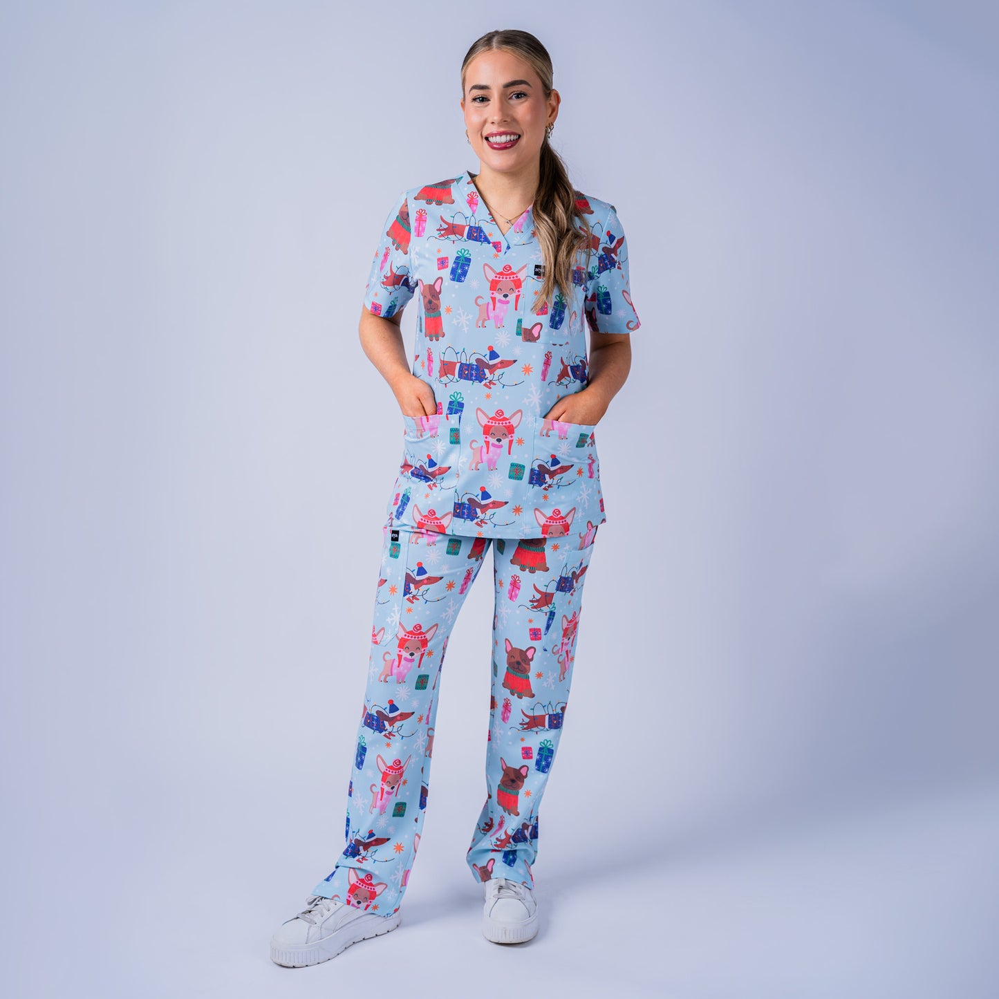 Christmas Pooches Scrub Set