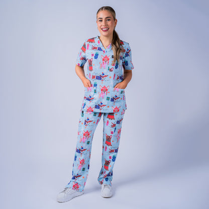 Christmas Pooches Scrub Set