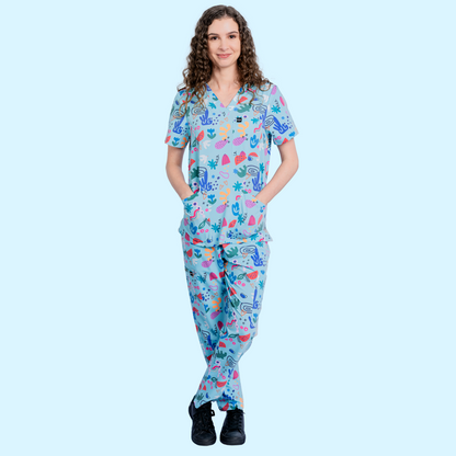 Matisse Blue Scrub Set