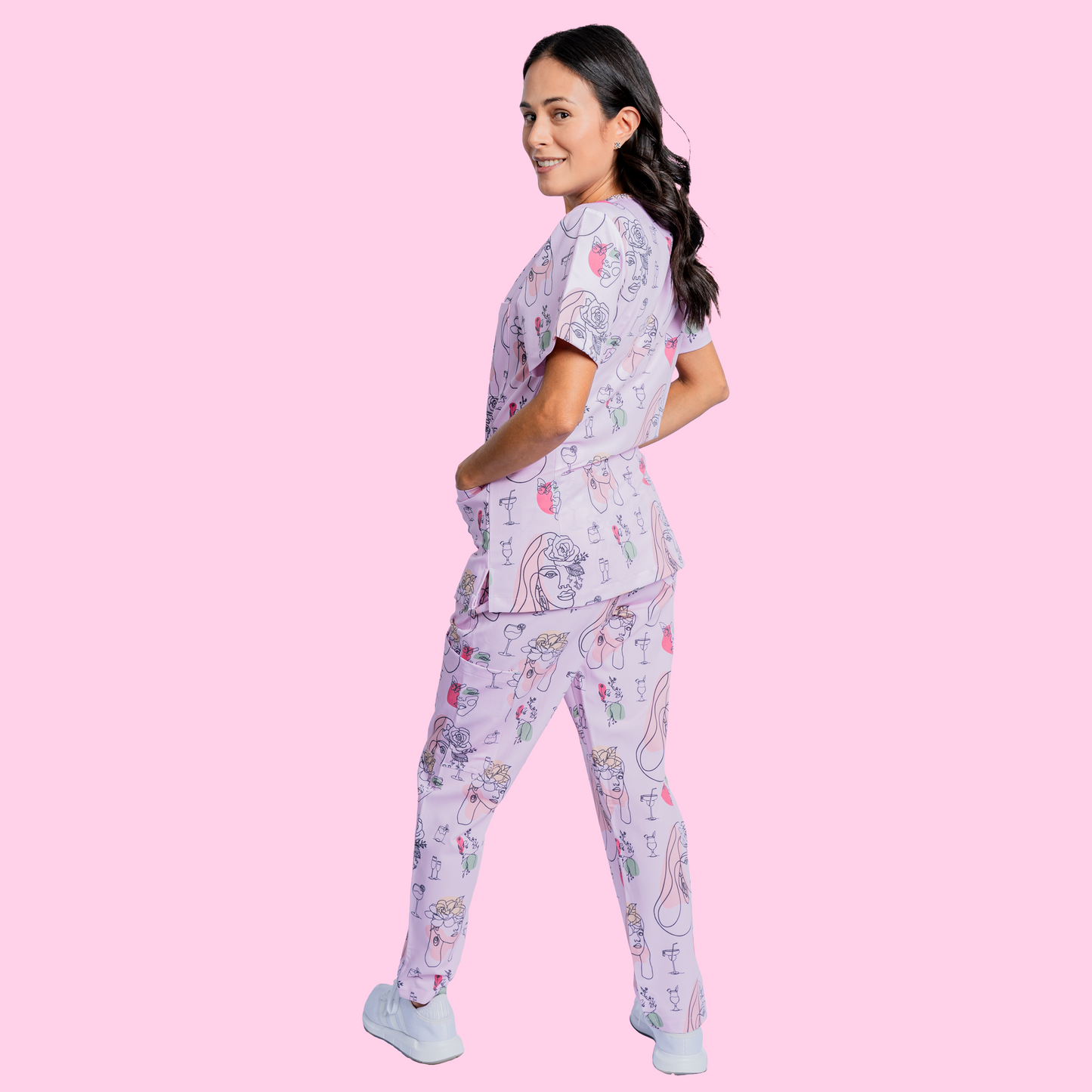 Pink Lady Scrub Set