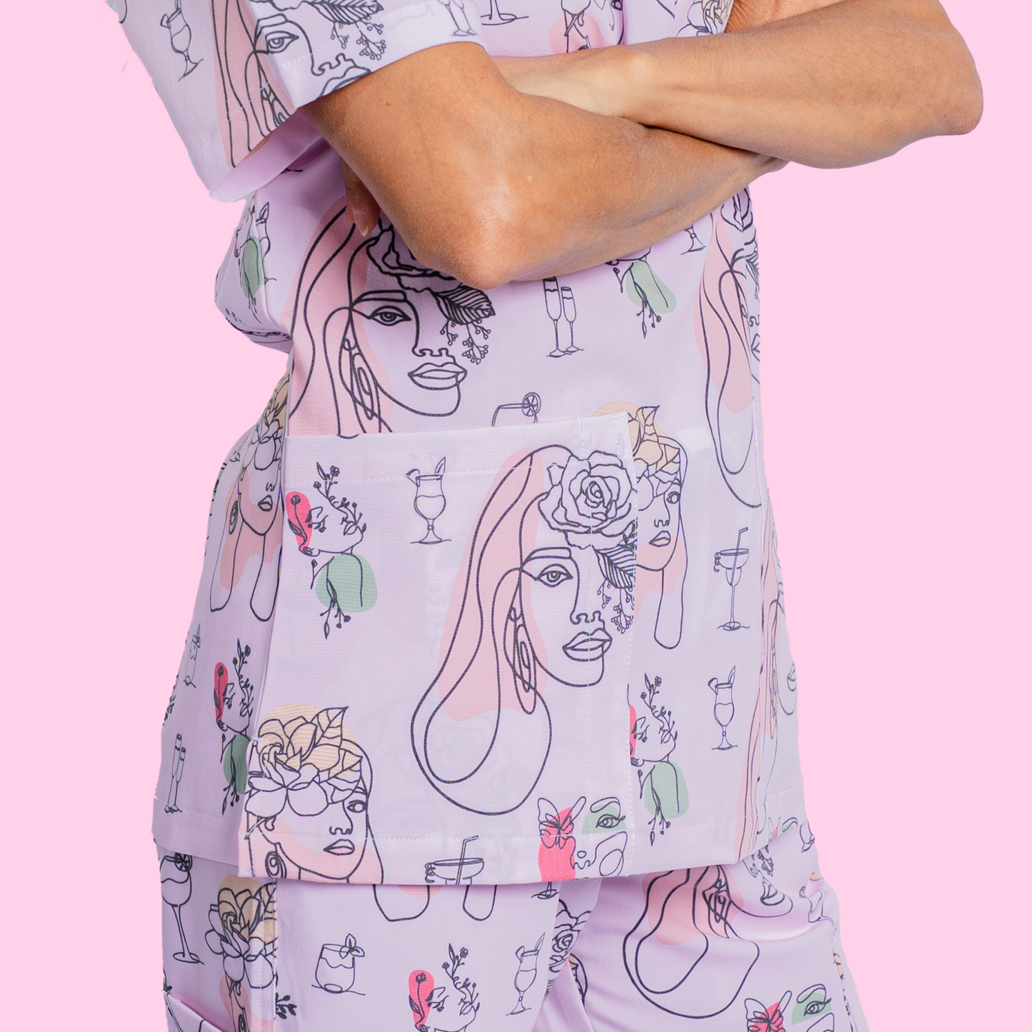 Pink Lady Scrub Set
