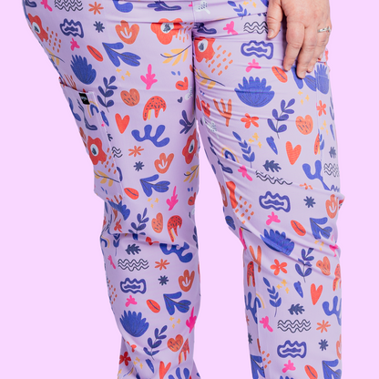 Boho Lavender Scrub Set