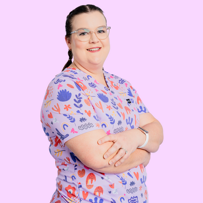 Boho Lavender Scrub Set