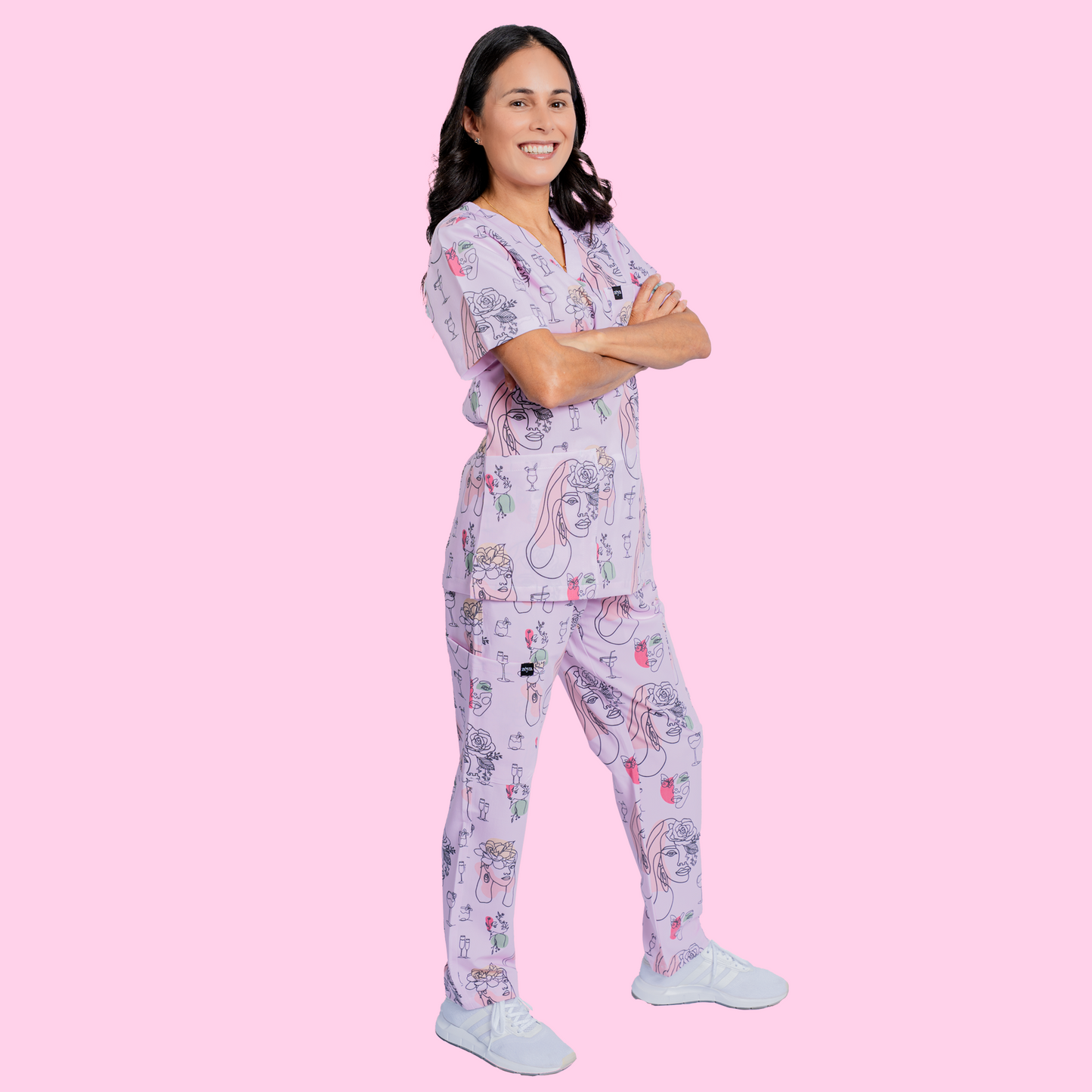 Pink Lady Scrub Set