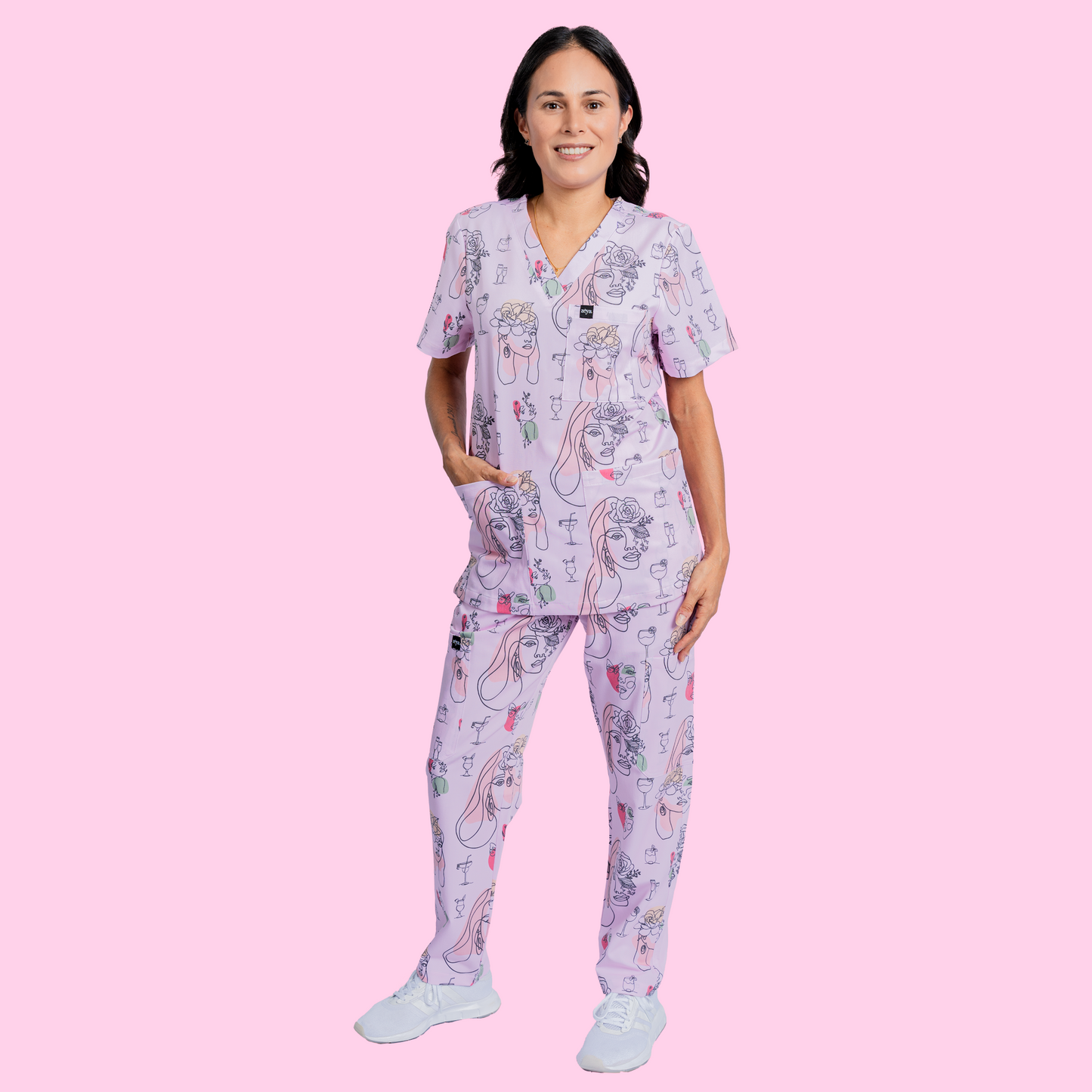 Pink Lady Scrub Set
